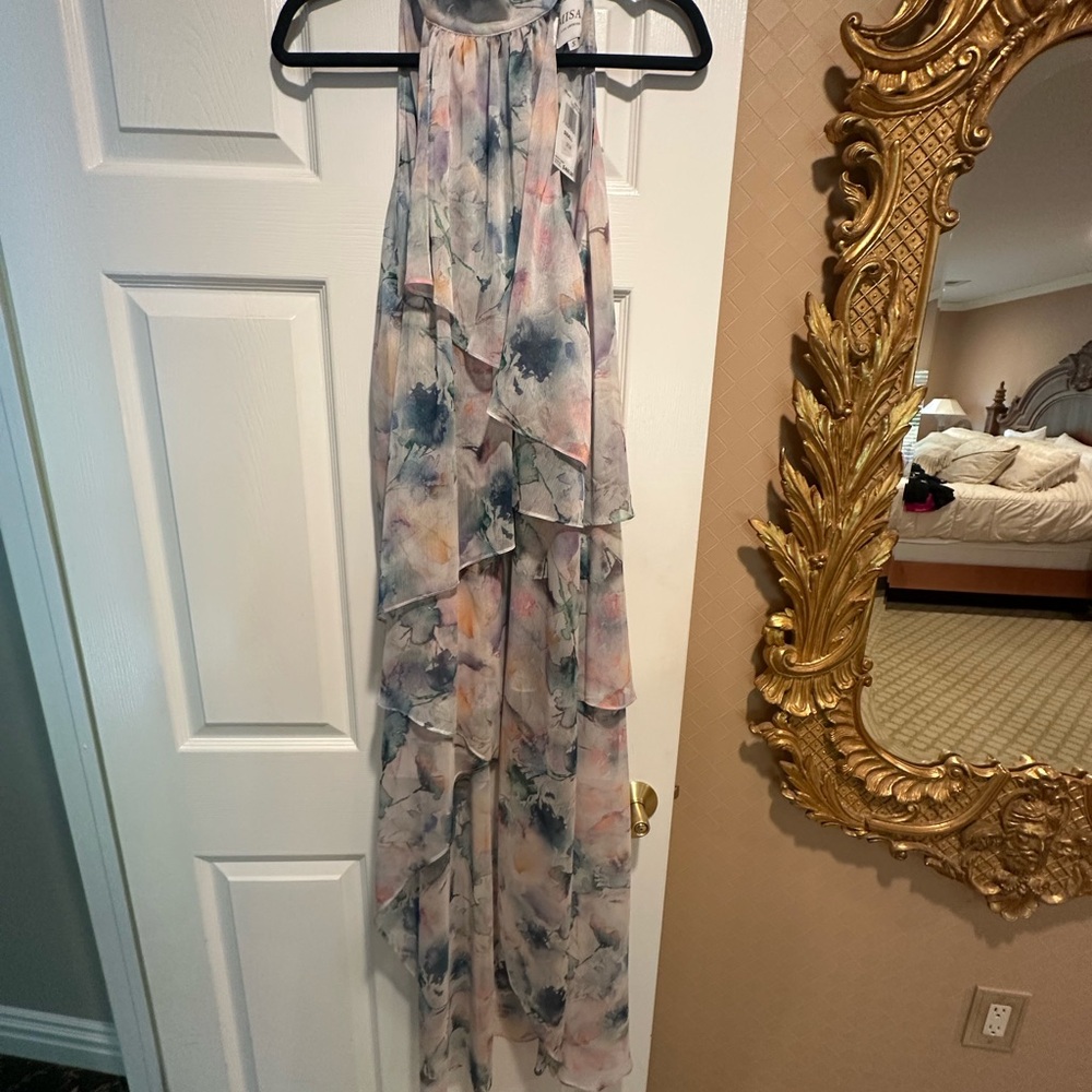 Misa Los Angeles Abstract Watercolor Dress NWT
